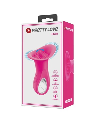 PRETTY LOVE - CLYDE ORAL VIBRATOR VIBRATING TONGUE 12 VIBRATIONS PINK