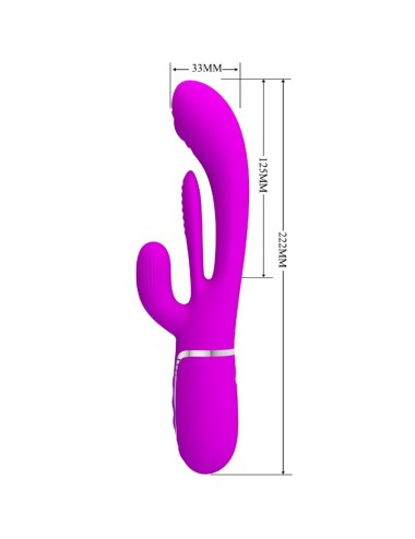 PRETTY LOVE - SHANIA TRIPLE RABBIT VIBRATOR MULTIFUNCTION PINK