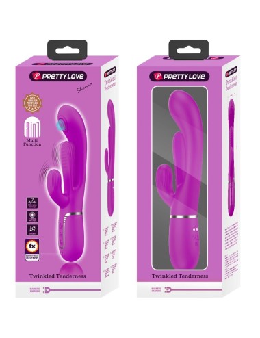 PRETTY LOVE - SHANIA TRIPLE RABBIT VIBRATOR MULTIFUNCTION PINK