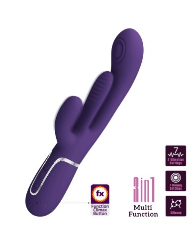 PRETTY LOVE - SHANIA TRIPLE RABBIT VIBRATOR MULTIFUNCTION PURPLE