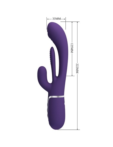 PRETTY LOVE - SHANIA TRIPLE RABBIT VIBRATOR MULTIFUNCTION PURPLE