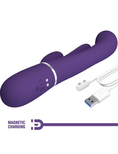 PRETTY LOVE - SHANIA TRIPLE RABBIT VIBRATOR MULTIFUNCTION PURPLE