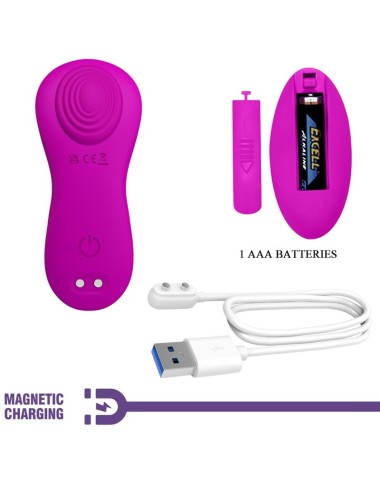 PRETTY LOVE - ROMARIO LAY-ON CLITORIS STIMULATOR REMOTE CONTROL PINK