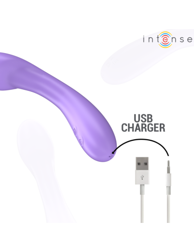 INTENSE - BECKY VIBRATOR 19 CM HEATABLE 7 VIBRATIONS PURPLE