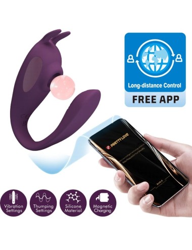PRETTY LOVE - SHEY STIMULATOR & VIBRATOR FREE APP LONG DISTANCE PURPLE