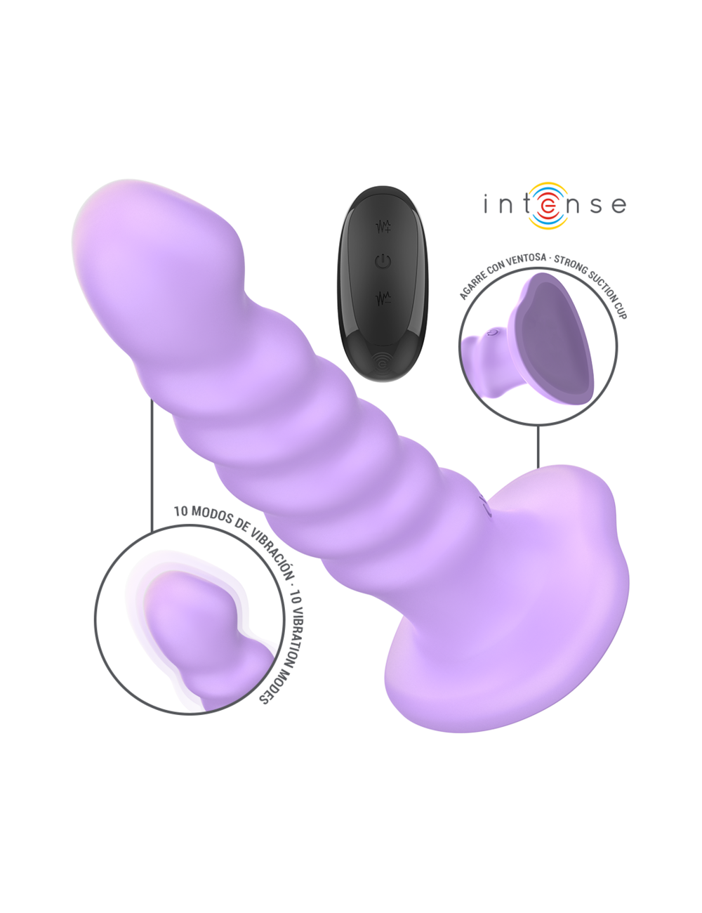 INTENSE - BRENDA VIBRATOR SIZE M SPIRAL DESIGN 10 VIBRATIONS PURPLE REMOTE CONTROL INTENSE - BRENDA VIBRATOR SIZE M SPIRAL DESIGN 10 VIBRATIONS PURPLE REMOTE CONTROL