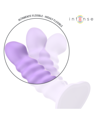 INTENSE - BRENDA VIBRATOR SIZE M SPIRAL DESIGN 10 VIBRATIONS PURPLE REMOTE CONTROL