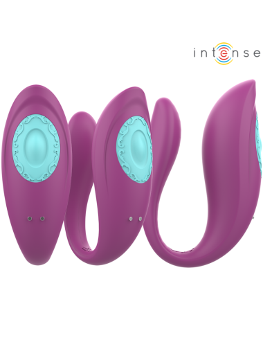 INTENSE - ANNIE U-SHAPED VIBRATOR AND STIMULATOR PURPLE REMOTE CONTROL