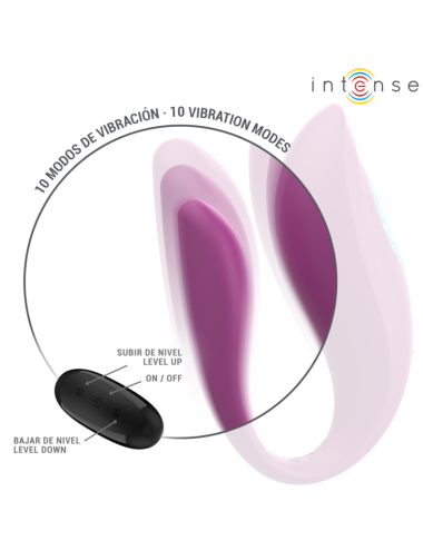 INTENSE - ANNIE U-SHAPED VIBRATOR AND STIMULATOR PURPLE REMOTE CONTROL