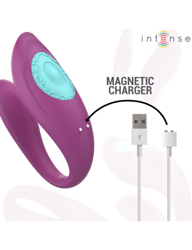 INTENSE - ANNIE U-SHAPED VIBRATOR AND STIMULATOR PURPLE REMOTE CONTROL