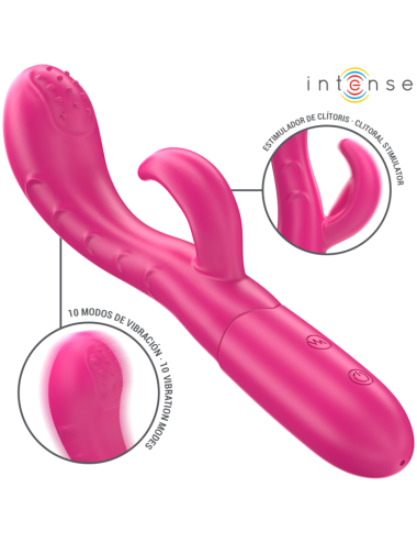 INTENSE - AMARA VIBRATOR WITH STIMULATING TONGUE 10 VIBRATIONS PINK