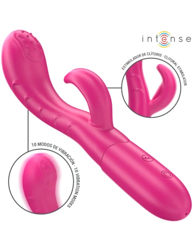 INTENSE - AMARA VIBRATOR WITH STIMULATING TONGUE 10 VIBRATIONS PINK