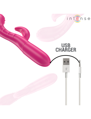 INTENSE - AMARA VIBRATOR WITH STIMULATING TONGUE 10 VIBRATIONS PINK