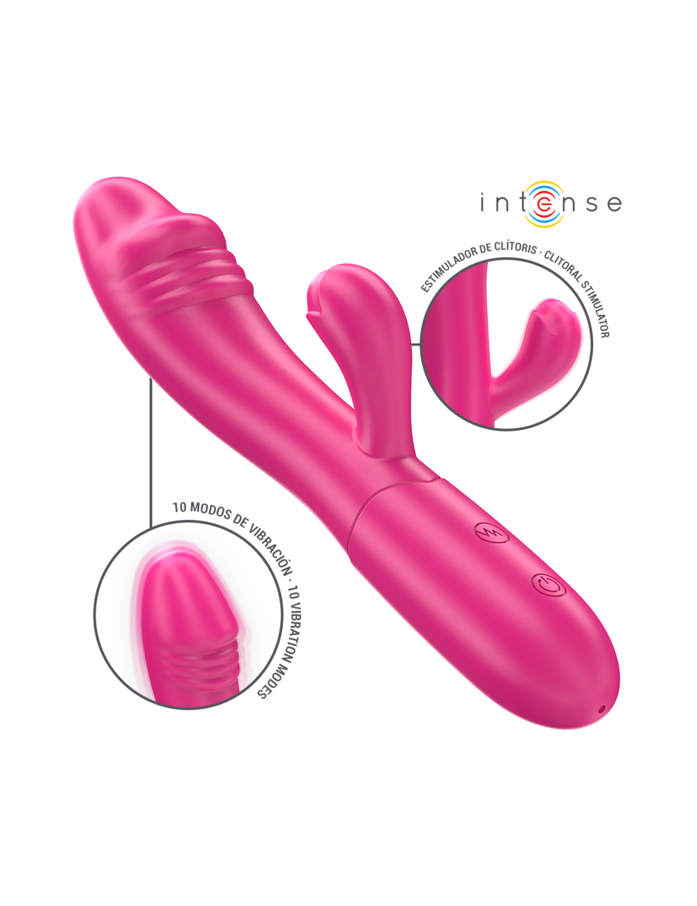 INTENSE - IVY FLEXIBLE VIBRATOR 10 VIBRATIONS WITH STIMULATING TONGUE PINK INTENSE - IVY FLEXIBLE VIBRATOR 10 VIBRATIONS WITH STIMULATING TONGUE PINK