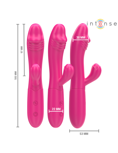 INTENSE - IVY FLEXIBLE VIBRATOR 10 VIBRATIONS WITH STIMULATING TONGUE PINK