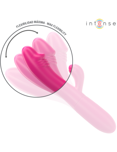 INTENSE - IVY FLEXIBLE VIBRATOR 10 VIBRATIONS WITH STIMULATING TONGUE PINK