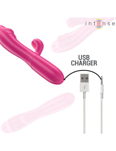 INTENSE - IVY FLEXIBLE VIBRATOR 10 VIBRATIONS WITH STIMULATING TONGUE PINK