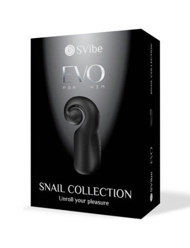 SNAIL VIBE - EVO FOR HIM MALE MASTURBATOR SLIDE N'ROLL BLACK
