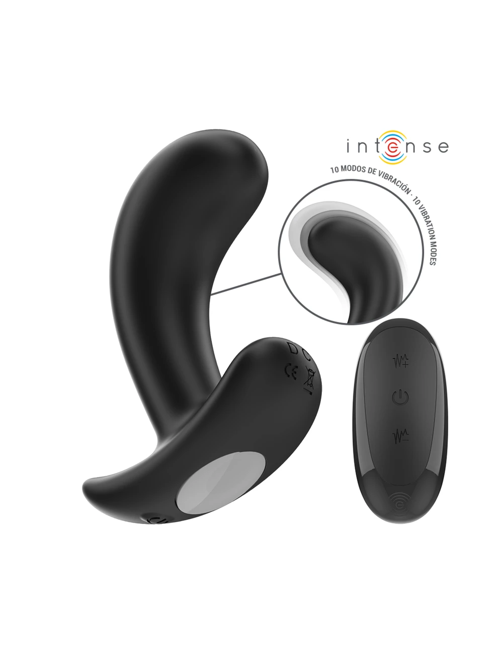 INTENSE - CHANDLER ANAL PLUG 10 VIBRATIONS BLACK REMOTE CONTROL INTENSE - CHANDLER ANAL PLUG 10 VIBRATIONS BLACK REMOTE CONTROL