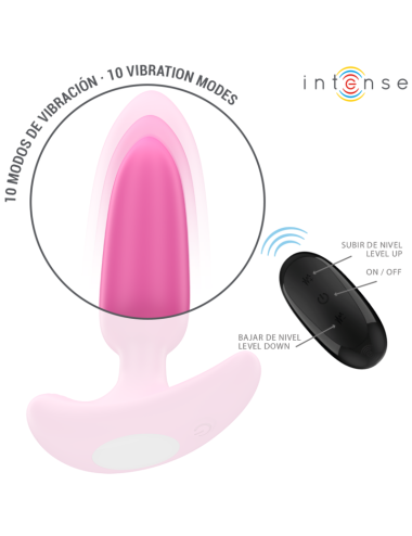 INTENSE - ROSS ANAL PLUG 10 VIBRATIONS PINK REMOTE CONTROL