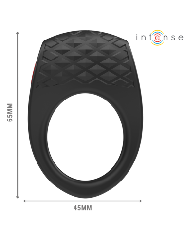 INTENSE - CLOVER VIBRATOR PENIS RING 10 VIBRATIONS BLACK