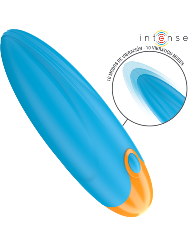 INTENSE - MIKE VIBRATING BULLET 10 VIBRATIONS BLUE REMOTE CONTROL