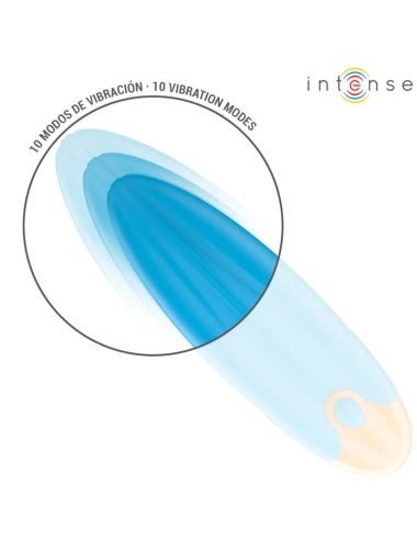 INTENSE - MIKE VIBRATING BULLET 10 VIBRATIONS BLUE REMOTE CONTROL