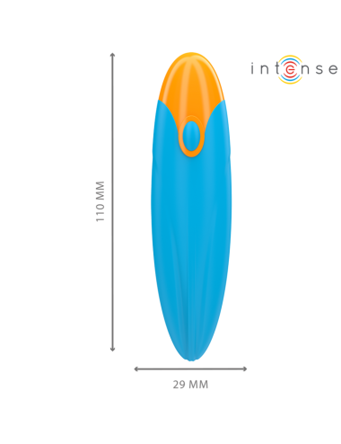 INTENSE - MIKE VIBRATING BULLET 10 VIBRATIONS BLUE REMOTE CONTROL