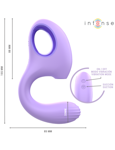 INTENSE - BAXTER VIBRATOR & STIMULATOR VIOLET REMOTE CONTROL