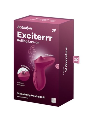 SATISFYER - EXCITERRR LAY-ON CLITORIS BERRY VIBRATOR