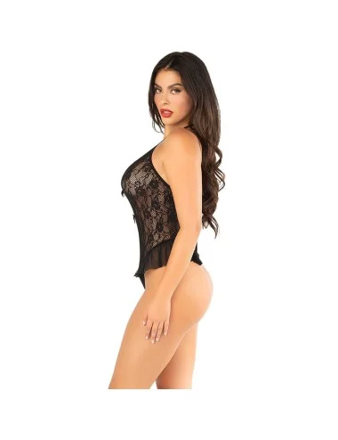 LEG AVENUE - BODY WITH BOW & RUFFLES BLACK ONE SIZE