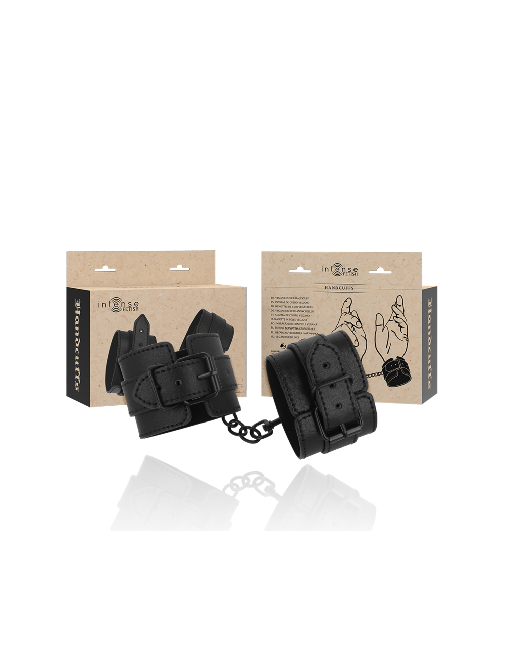 INTENSE - FETISH VEGAN LEATHER HANDCUFFS