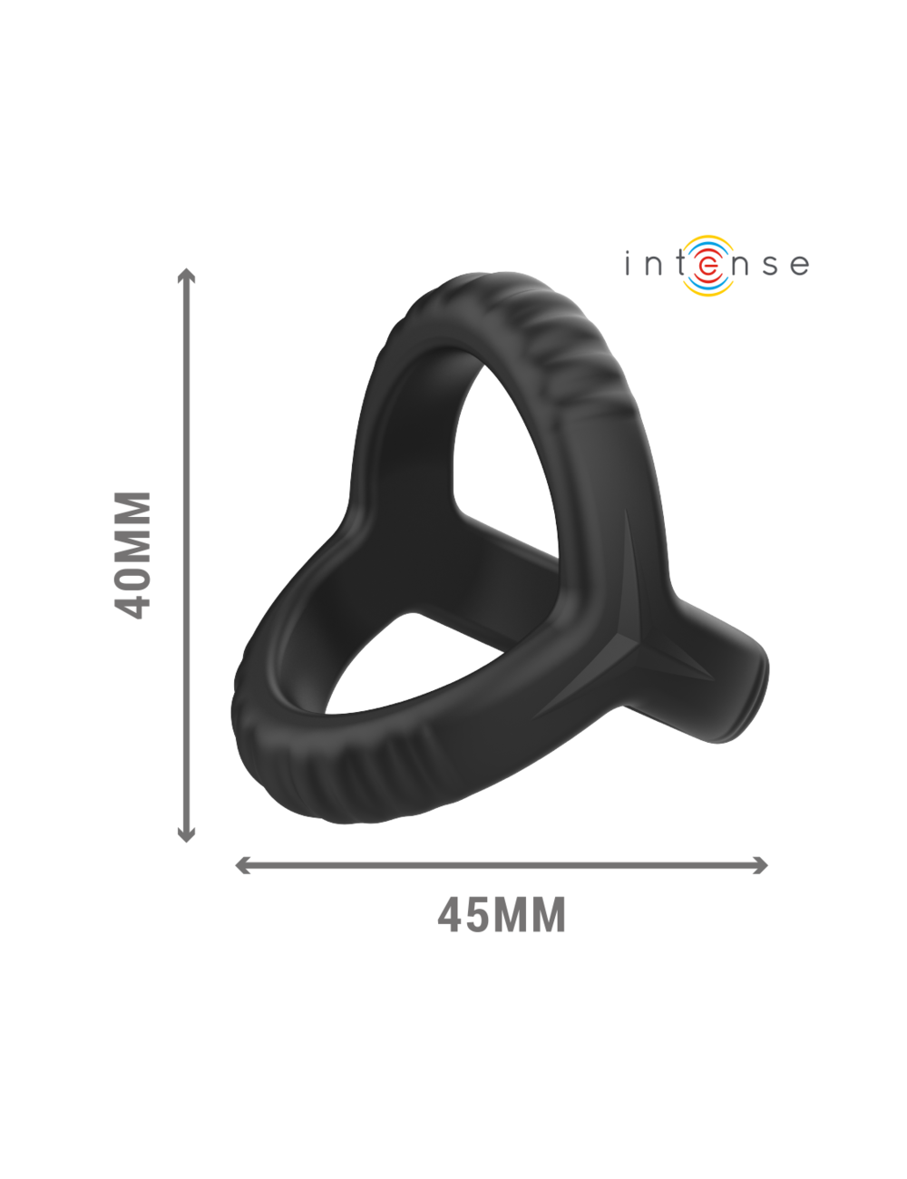 INTENSE - CARSON DOUBLE SILICONE PENIS RING BLACK MODEL 4 INTENSE - CARSON DOUBLE SILICONE PENIS RING BLACK MODEL 4