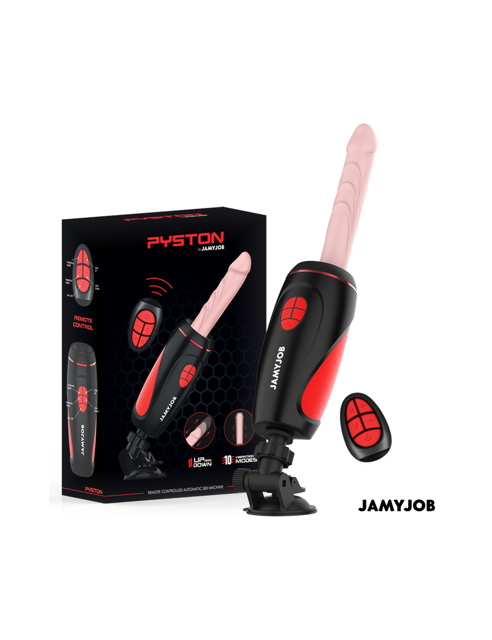 JAMYJOB - PYSTON BASE AUTOMATIC MASTURBATOR WITH REMOTE CONTROL DILDO