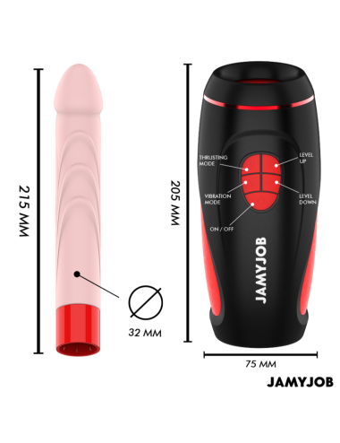 JAMYJOB - PYSTON BASE AUTOMATIC MASTURBATOR WITH REMOTE CONTROL DILDO