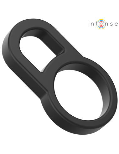 INTENSE - BOBBY DOUBLE SILICONE PENIS RING BLACK