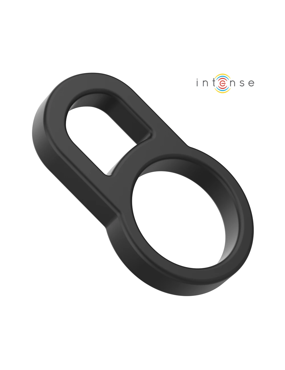 INTENSE - BOBBY DOUBLE SILICONE PENIS RING BLACK INTENSE - BOBBY DOUBLE SILICONE PENIS RING BLACK