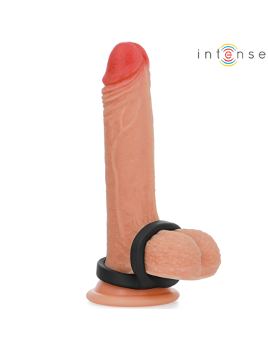 INTENSE - BOBBY DOUBLE SILICONE PENIS RING BLACK