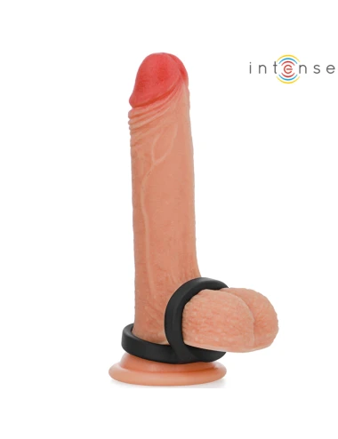 INTENSE - BOBBY DOUBLE SILICONE PENIS RING BLACK