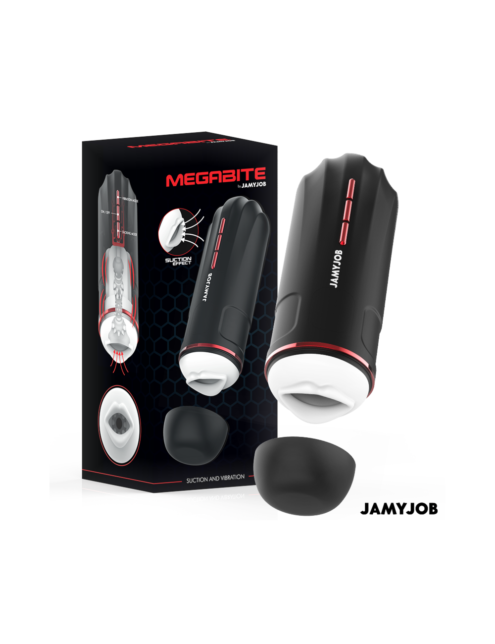 JAMYJOB - MEGABITE AUTOMATIC MOUTH MASTURBATOR 5 SUCTION AND VIBRATION MODES