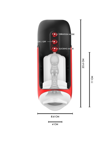 JAMYJOB - BLAZE AUTOMATIC MOUTH MASTURBATOR 5 SUCTION AND VIBRATION MODES