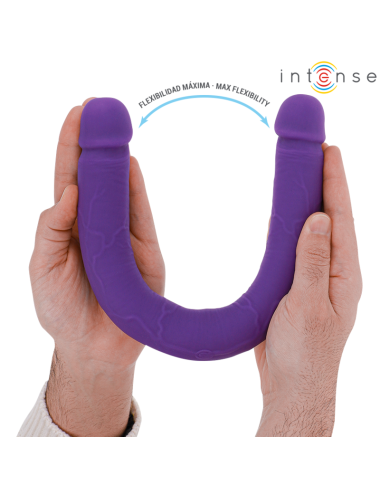 INTENSE - GUNTER DILDO DOUBLE VIBRATOR 40 CM PURPLE REMOTE CONTROL