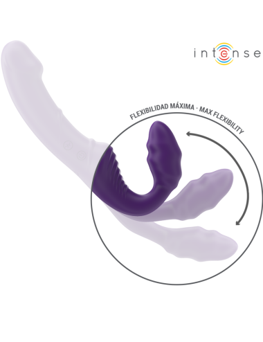 INTENSE - JILL DOUBLE VIBRATOR 20 CM PURPLE REMOTE CONTROL
