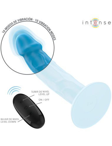 INTENSE - PHOEBE REALISTIC VIBRATOR 10 VIBRATIONS BLUE REMOTE CONTROL