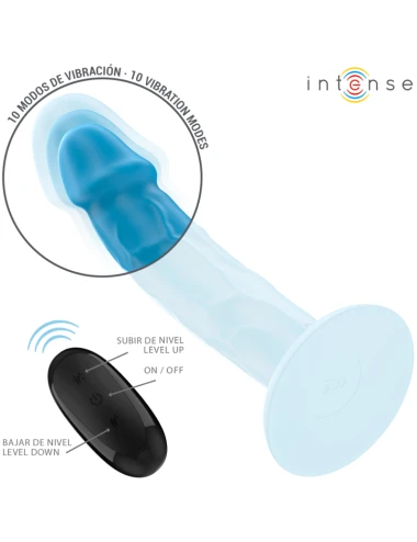 INTENSE - PHOEBE REALISTIC VIBRATOR 10 VIBRATIONS BLUE REMOTE CONTROL