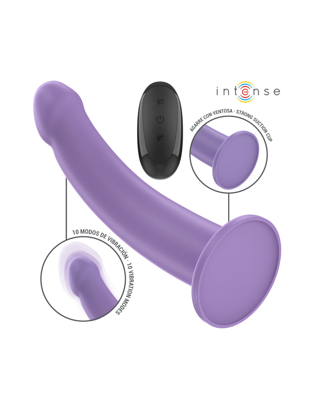 INTENSE - EDDIE VIBRATOR 17.5 CM 10 VIBRATIONS PURPLE REMOTE CONTROL INTENSE - EDDIE VIBRATOR 17.5 CM 10 VIBRATIONS PURPLE REMOTE CONTROL