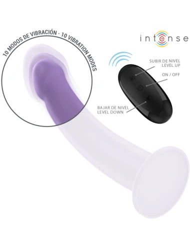 INTENSE - EDDIE VIBRATOR 17.5 CM 10 VIBRATIONS PURPLE REMOTE CONTROL