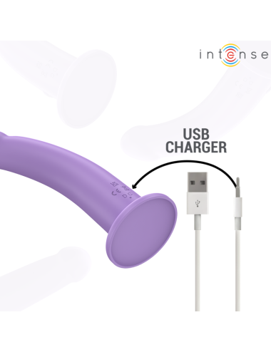INTENSE - EDDIE VIBRATOR 17.5 CM 10 VIBRATIONS PURPLE REMOTE CONTROL