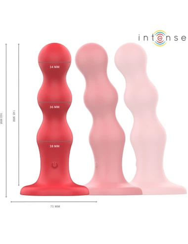 INTENSE - CODY VIBRATOR WITH SUCTION CUP RED REMOTE CONTROL