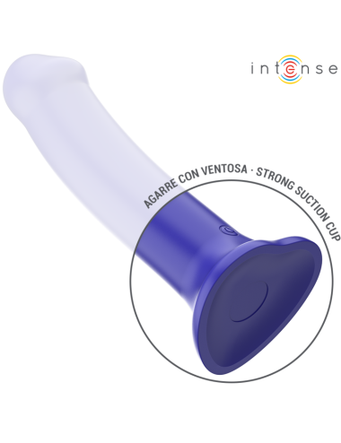 INTENSE - VICTORIA VIBRATOR WITH SUCTION CUP 10 VIBRATIONS DARK BLUE REMOTE CONTROL